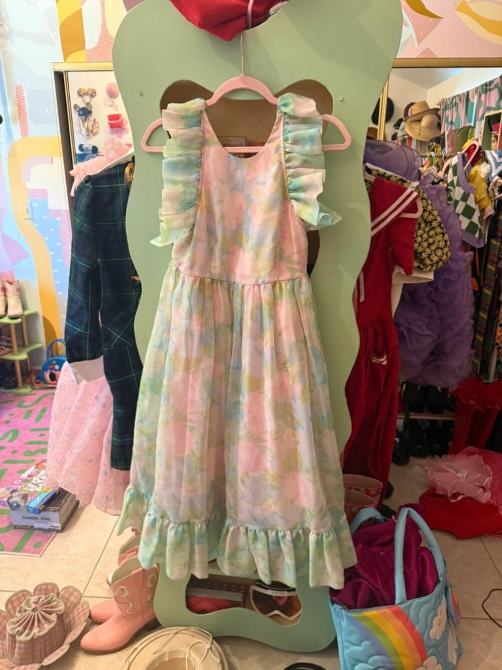 Selkie pastel ruffle dress size XS